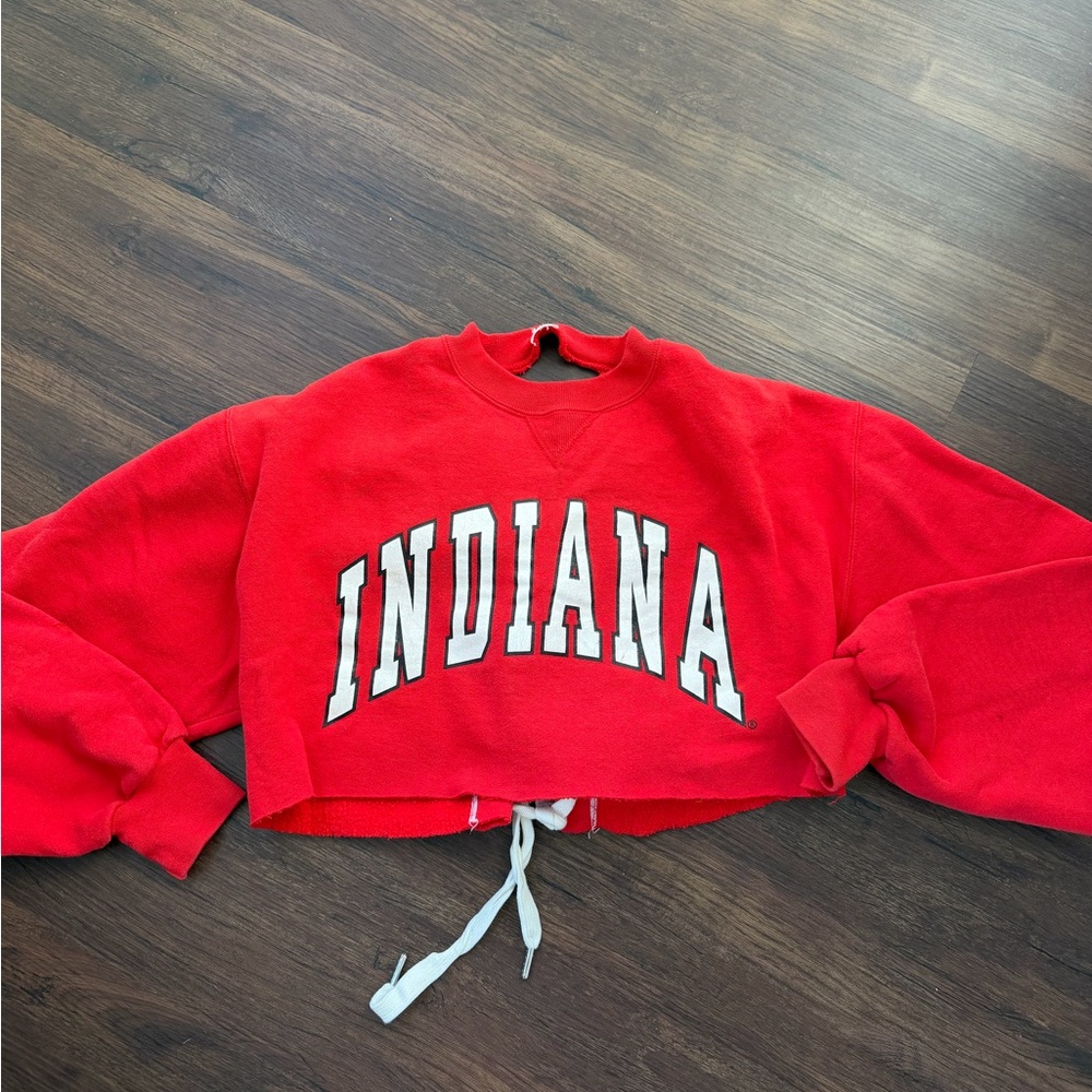 LF Furst of a Kind Indiana University Vintage Lace Up Back Sweatshirt